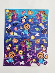 Vtg Lisa Frank Stickers S318 Halloween Bears Panda Hip Hop Ballerina Bunny Owl