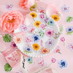 1 Box Bloom Flowers Paper Stickers Journal Bullet Planner Scrapbooking Crafts