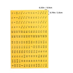 20 Sheets Socket Wrench Tags Adhesive Size Label Peel and Stick Labels