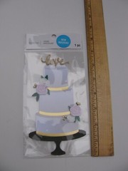 Recollections Dimensional Stickers WEDDING CAKE 1 Piece NIP