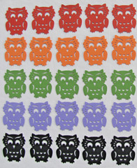 Scrapbooking Paper Crafts Owls Embellishments 50 Die Cuts Punchies Fall Colors