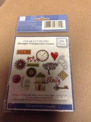 DEJA VIEWS GLITTER CLEAR CUT SHAPES FAMILY CCS-20-SHIPS FREE !!!