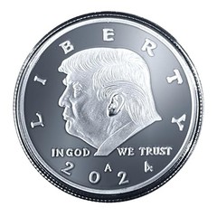 Donald Trump Silver Coin 2024 with Certificate of 2024 Trump Silver Eagle