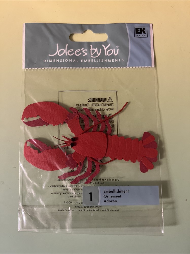 Jolee’s By You LOBSTER 1pcs Dimensional Scrapbooking Embellishment RARE