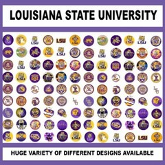 100 Precut COLLEGE LOUISIANA STATE LSU BOTTLE CAP CHARM TRAY IMAGES 1 in DESIGNS