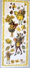 Vintage Colorbok Sunshine Flower Fairies Sticker Sheet Scrapbooking Cottagecore