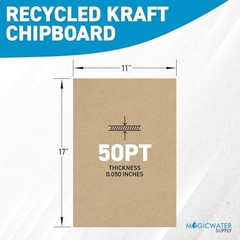 Heavy Duty Chipboard Sheets 11×17 Inch – 10 Pack, 50 pt Thick Paperboard for DIY