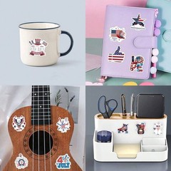50 PC USA 4th of July American Patriotic Independence Day Stickers Waterproof