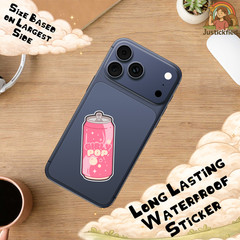 Girly Pop Sticker Pink Soda Can Laptop Sticker Cute Decal Gift for Her