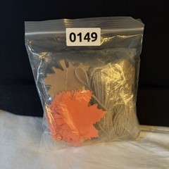 Whaline Maple Leaf Die Cut Shapes with Twine, 150pcs, Brown Orange Yellow