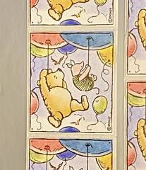 5x Vintage Disney Michel & Company Classic Pooh Bear Piglet Balloon Stickers