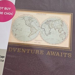 Recollections Scrapbook Album 12×12 Adventure Awaits Travel Map Print NEW