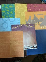 Vintage DISNEY EPCOT Mickey Mouse Minnie Lot Approx 110 + Scrapbook Sheets 12×12