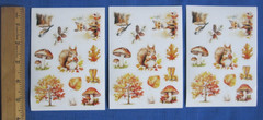 #9 Lot-19 Packages Stickers Halloween Fall Turkey Cardmaking Scrapbook Craft