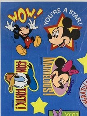 3 Sheets VINTAGE Disney Stickers Mickey & Minnie Donald Pluto + BONUS