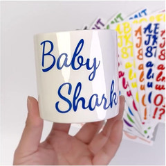 Alphabet Stickers 12Sheets Self Adhesive Vinyl Letter Number Stickers Decals DIY