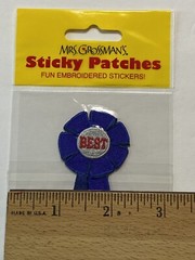3 Packs Vtg Mrs Grossman Sticky Patch Stickers Best Blue Ribbon Winner 2.5 x 1.5