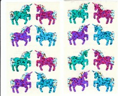 Vtg Hambly Glitter Unicorns Stickers – Fantasy