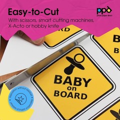 Tear Resistant Vinyl Sticker Paper – 50 Sheets 8.5 x 11