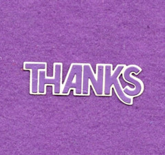 THANKS # 11 with background die cuts scrapbook cards scrapbook cards