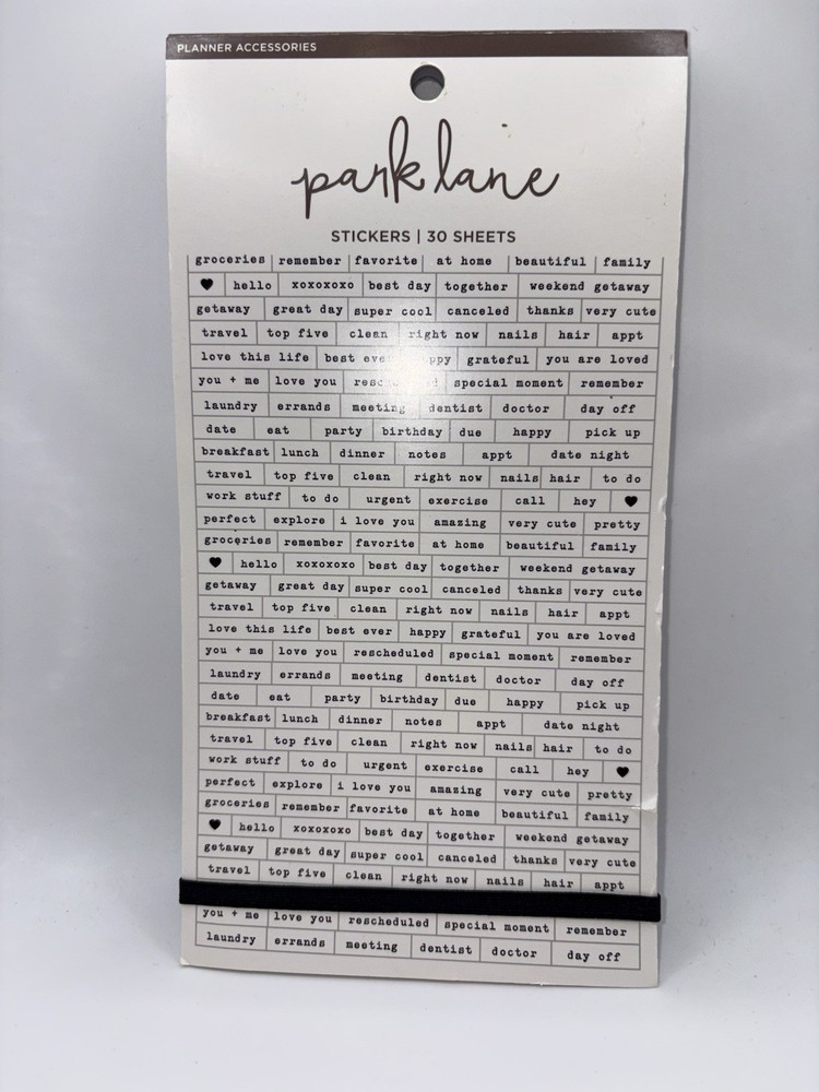 Park Lane Alphabet, Numbers, and Quotes Stickerbook 30 Sheets Used