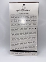 Park Lane Alphabet, Numbers, and Quotes Stickerbook 30 Sheets Used