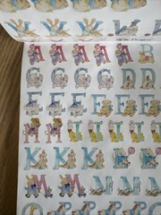 NRN Designs ALPHABET Alpha Letters Baby Scrapbook Stickers ROLL Animals Toys