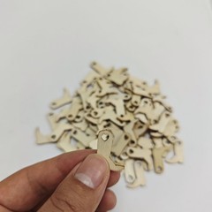 100pcs Mini Cowboy Boots Wood DIY Approx. 0.87×0.67×0.1 in / 2.2×1.7×0.25 cm