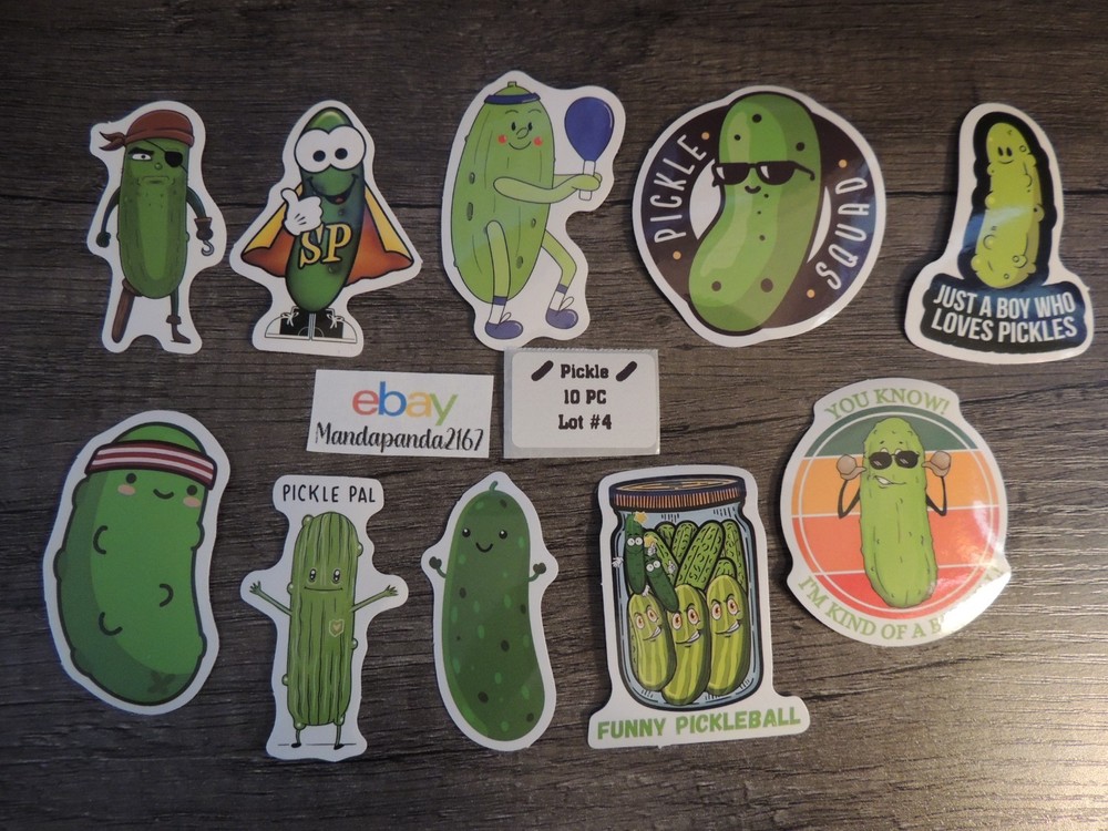 Pickle – Food – Mixed – Stickers Lot #4 – 10 pcs. *Sticker sizes are mixed*