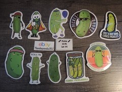 Pickle – Food – Mixed – Stickers Lot #4 – 10 pcs. *Sticker sizes are mixed*
