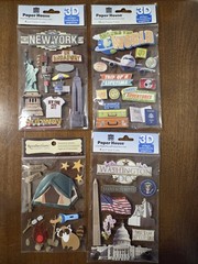 Paper House/ Recollections 3D Scrapbooking Stickers 4 Packs