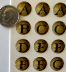 BASEBALL LETTER Epoxy Stickers (60pc)Frances Meyers•Alphabet •Upper-Case•Sports