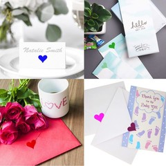 19mm Rose Gold Valentine Heart Stickers – Permanent Heart Labels for Treat Ba…