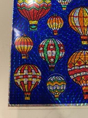 Vtg Stickers 80s Hallmark Razzle Dazzle Stickers Hot Air Balloons One Sheet