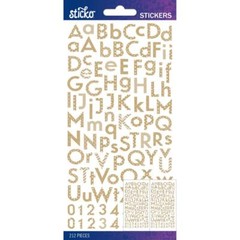Crafts Stickers Sticko Kraft White Alphabet Letters Numbers Patterns Stripes Dot
