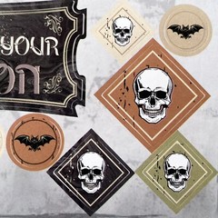 NEW Stickers for Bottles 300ct Label Poison Toxic Horror Potion Decals Halloween