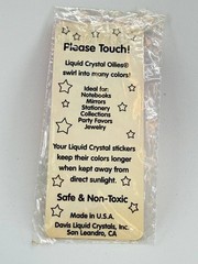 Vintage Super Oilies Jet Airplane Liquid Crystal Sticker NOS Color Change