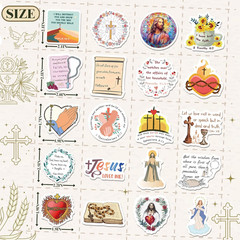 200PCS Catholic Stickers for Kids Religious for Water Bottle Scrapbook Bible A
