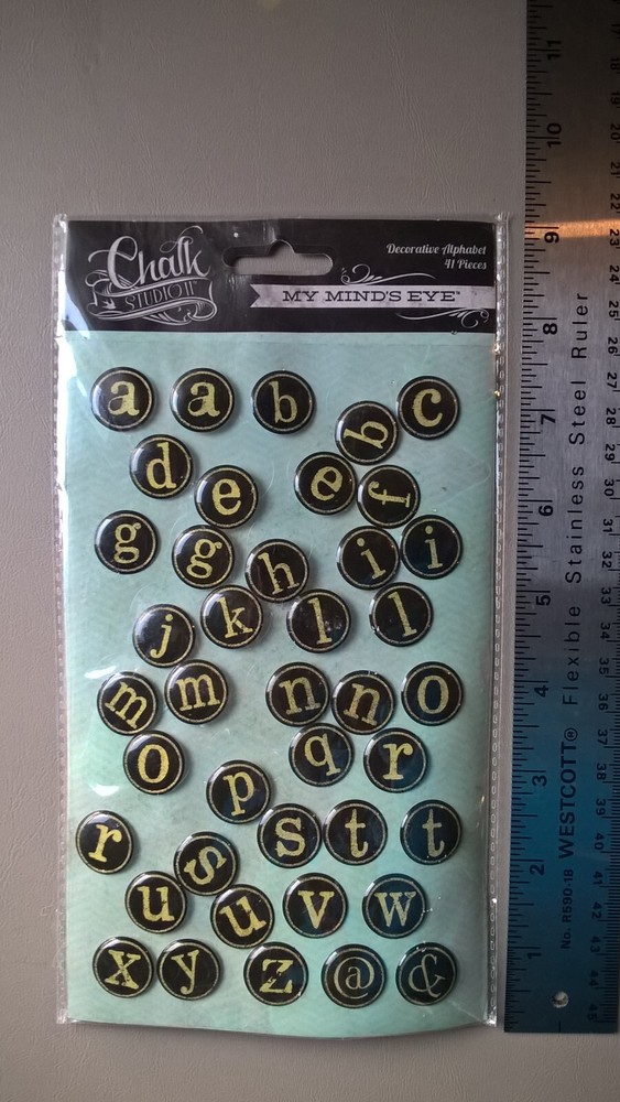 My Mind’s Eye Chalk Studio 2 Halloween Alphabet Letters Craft Scrapbooking Decor