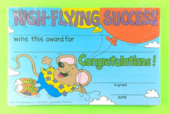 Vintage 80’s Trend High Flying Success Mouse Recognition Award Pack Of 36