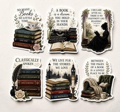 Classic Book Sticker Pack/Books/Great Gatsby/Reader/Clear