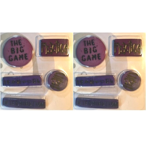 LOT OF 2 SETS LI’L DAVIS DESIGNS CLAY PHRASES THE BIG GAME SPORTS Scrapbooking