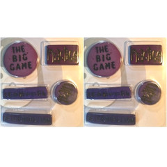 LOT OF 2 SETS LI’L DAVIS DESIGNS CLAY PHRASES THE BIG GAME SPORTS Scrapbooking