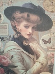 120 Sheets Vintage Material Scrapbooking Paper Pack The Rose Manor 5 1/2X 3 3/4