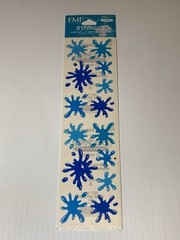 STICKERS FMI FRANCES MEYER 4 SHTS BLUE SPLASHES WATER SPLASH MULTI-COLORS SIZES