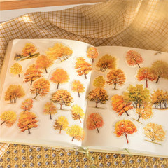 240Pcs Small Colorful Trees Stickers Assorted Set, 6 Packs Transparent Sakura M
