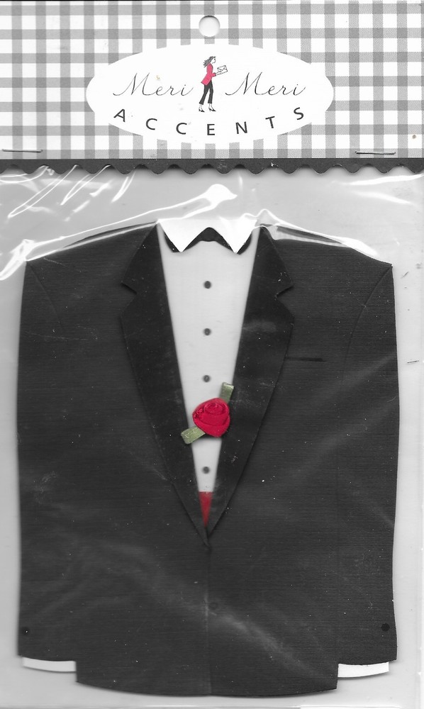 Tuxedo Jacket Boutonniere Wedding Prom Formal Gala Meri Meri Stickers
