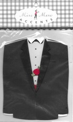 Tuxedo Jacket Boutonniere Wedding Prom Formal Gala Meri Meri Stickers