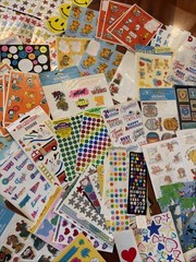 MASSIVE COLLECTION 1980’s 90’s Stickers Foil Puffy Wiggle Eyes 292 Sheets Vtg