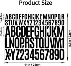 10 Sheets 780 Pcs Vinyl Letter and Number Stickers – Waterproof, Self-Adhesive A